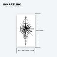 thumbnail image 4 of shiyou-Tattoo Tech, 2 Sheets Large Semi Permanent Tattoo, Adult Art Design Temporary Tattoos, Lasts 1-2 Weeks, Waterproof, Realistic Look, No Adhesive, No Reflection (Compass Knight Design), 4 of 4