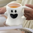 thumbnail image 6 of Halloween Ghost Mug 15 oz Ceramic 3D Ghost Pattern Coffee Cup with Handle Spooky Cute Drinkware for Milk Tea Hot Beverages Halloween Christmas Birthday Gifts for Coffee Lovers, 6 of 9