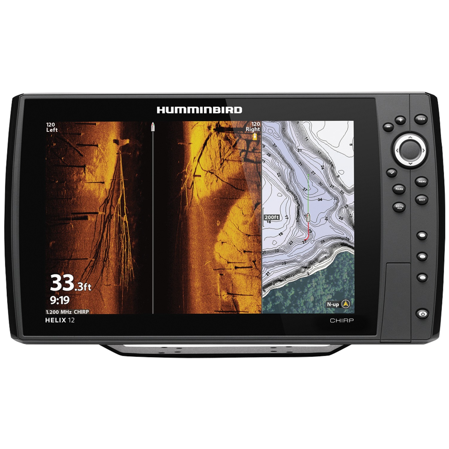 Humminbird Helix 12 Chirp Mega SI+ GPS G3N Fishfinder 410920-1 - image 5 of 7
