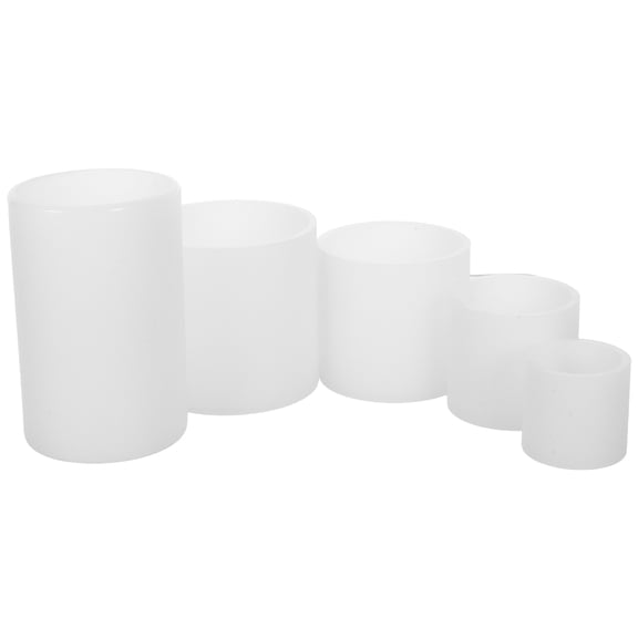 OUNONA 5Pcs Silicone Round Molds for Candle Making with Effortless Release and Easy Cleaning