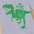 thumbnail image 4 of TOWED22 Toddler Boys Pajamas Cotton Summer Pjs for Boy Jammies Dinosaur Dog Little Kids Clothes Sleepwear Short Sets Size 2-7T Light Gray,3-4 Y, 4 of 6