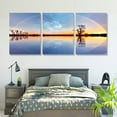 thumbnail image 5 of SHANXI Artwork Modern Framed Canvas Paintings Tree sun lake sunrise Wall Art Prints Picture for Wall Decoration Home Office Living Room Gift 12"x16"x3pcs, 5 of 6