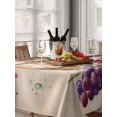 thumbnail image 6 of Vintage Watercolor Wine Table Cloth, Farmhouse Cask Grapes Country Waterproof Tablecloth for Rectangle Tables, Reusable Washable Fabric Table Cover for Restaurant Kitchen Dining Tables 60"x84", 6 of 6
