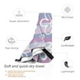thumbnail image 3 of YFYANG Adult Microfiber Quick Dry Bath Towels, Purple Striped Flowers Beach Towel, Home Camping Travel Essentials, 27.5" x 55", 3 of 9