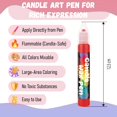 thumbnail image 4 of Set de plumas para cera de velas GooBoom, kit de pintura para velas de 26 colores, 4 of 8