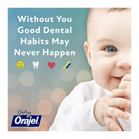 Orajel Non-Med Baby Teething Day & Night Cooling Gels Twin Pack Benzocaine Free 0.18 Oz. Each ( X 4)