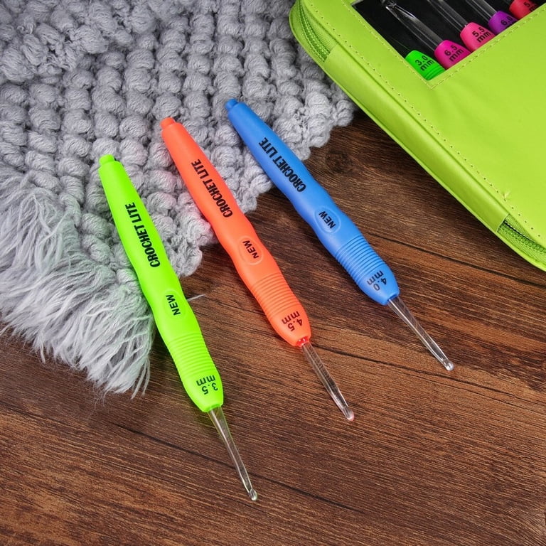 Coopay Warm Crochet Hook Set - 14 Sizes (2-10mm) With Comfy Ergonomic Grips, Perfect For Arthritic Hands