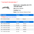 thumbnail image 2 of Clutch Lever - Compatible with 1979 - 1984 GMC K3500 1980 1981 1982 1983, 2 of 2