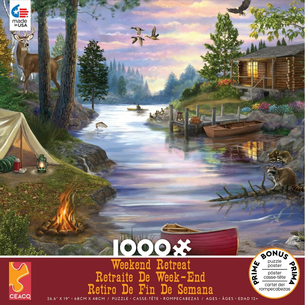 Ceaco - Weekend Retreat - Cabin Lake - 1000 Piece Jigsaw Puzzle