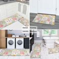 thumbnail image 5 of Pioneer Flower Floral Print Pattern Kitchen Rugs Sets Of 2, Anti Fatigue Non Slip Washable Floor Mats for Kitchen Sink Laundry, 17X30 Inch + 17X47 Inch, 5 of 6