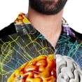 thumbnail image 5 of Mathematical Engineering Men's Hawaiian Poplin Casual Printed Button Down Short Summer Beach Shirts, Unisex, 5 of 6