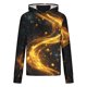 thumbnail image 3 of Ceisia Golden Fluid Galaxy Print Hooded Top Men's Slim Fit Long Sleeve UV Protective Face Mask Shirt Yellow S Gifts, 3 of 5