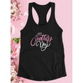 thumbnail image 3 of Mothers Day Pink White Text Racerback Tank Women -Image by Shutterstock, Female Medium, 3 of 4