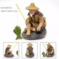 thumbnail image 2 of Pequeño pescador de resina artesanal, bonsái de paisaje en miniatura, 2 of 5
