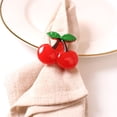 thumbnail image 6 of Masteelf  6 Pcs Napkin Ring Rings with Cherries Wedding Stylish Decor Holders, 6 of 8