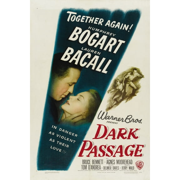 Poster Time Dark Passage Movie 11inx17in Mini Poster 11x17 poster Color Category: Multi, Unframed, Ages: Adults