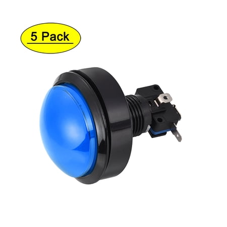 Game Push Button 62mm Round 12V LED Illuminated Push Button Switch with Micro switch for Arcade Video Blue 5pcs price history on PriceWatchPro