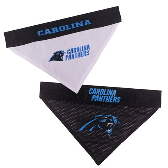 Pets First NFL Carolina Panthers Dog Bandana - Licensed, Reversible Pet Bandana - 2 sided Bandana