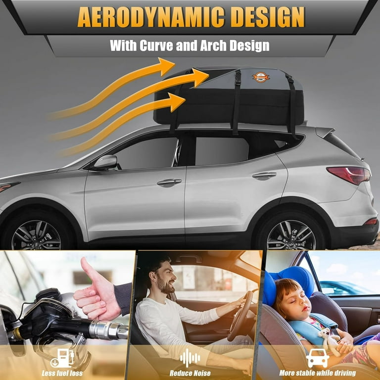 Adnoom 20 Cu Ft Rooftop Cargo Carrier, Waterproof Car Roof Bag