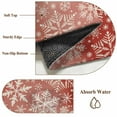 thumbnail image 2 of Christmas Snowflakes Kitchen Runner Rug 2x6 Washable Runners for Hallway Non Slip Red Winter White Snow Retro Large Area Rug Indoor Floor Carpet for Bathroom Laundry Entryway Bedroom Living Room, 2 of 8