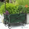 thumbnail image 4 of Seina Heavy Duty Compact Folding 150lb Capacity Outdoor Utility Cart, Green, 4 of 11