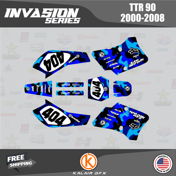 Kalair GFX Graphics Kit for Yamaha TTR90 (2000-2008) Invasion Series