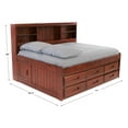 thumbnail image 3 of OS Home and Office Furniture Solid Pine Full Daybed with Six Drawers in Rich Merlot, 3 of 5