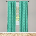 thumbnail image 3 of Ambesonne Damask Curtains, Grunge Eastern Details, Pair of 28"x63", Sea Green, 3 of 5