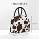 thumbnail image 2 of Fotbe Brown Cow Bolsa de Almuerzo con Estampado, Lonchera Aislada, Contenedor de Comida Reutilizable Tipo Cooler a Prueba de Fugas, 2 of 6