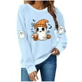 thumbnail image 2 of Heisall Womens Sweatshirts 2025 Autumn/Winter Round Neck Halloween Print Long Sleeve Casual Fashion Loose Fit Hoodless Sweatshirts, 2 of 4