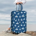 thumbnail image 7 of Susaid Cartoon Geese With Xmas Print Elastic Washable Suitcase Cover with Hidden Zipper, Fits 18-32 Inch Luggage for Protection During Travel-Small, 7 of 7