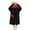 Black, variant on Funny Big Mouth Hooded Robe Set for Adults Soft Long Cartoon Loungewear Bathrobe with Matching Slippers Casual Home Sleepwear (With shoes )