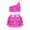 Hot Pink, variant on Alvivi Girls Hip Hop Jazz Modern Dance Outfit Sequins Dancewear Stage Performance Costume Gold 10