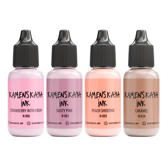 Set de tinta al alcohol KAMENSKAYA 4 x 15 ml, colores pastel