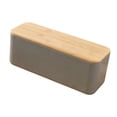 thumbnail image 3 of Caja de pan con tapa de madera, caja de pan para postres, panes caseros y bagels. Tapa gris sin agujero, 3 of 9