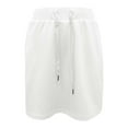 thumbnail image 5 of Curuila Woman Skorts Summer Skirts Solid Color Drawstring Short Skirt Built In Shorts With Pockets White Size 2Xl, 5 of 7