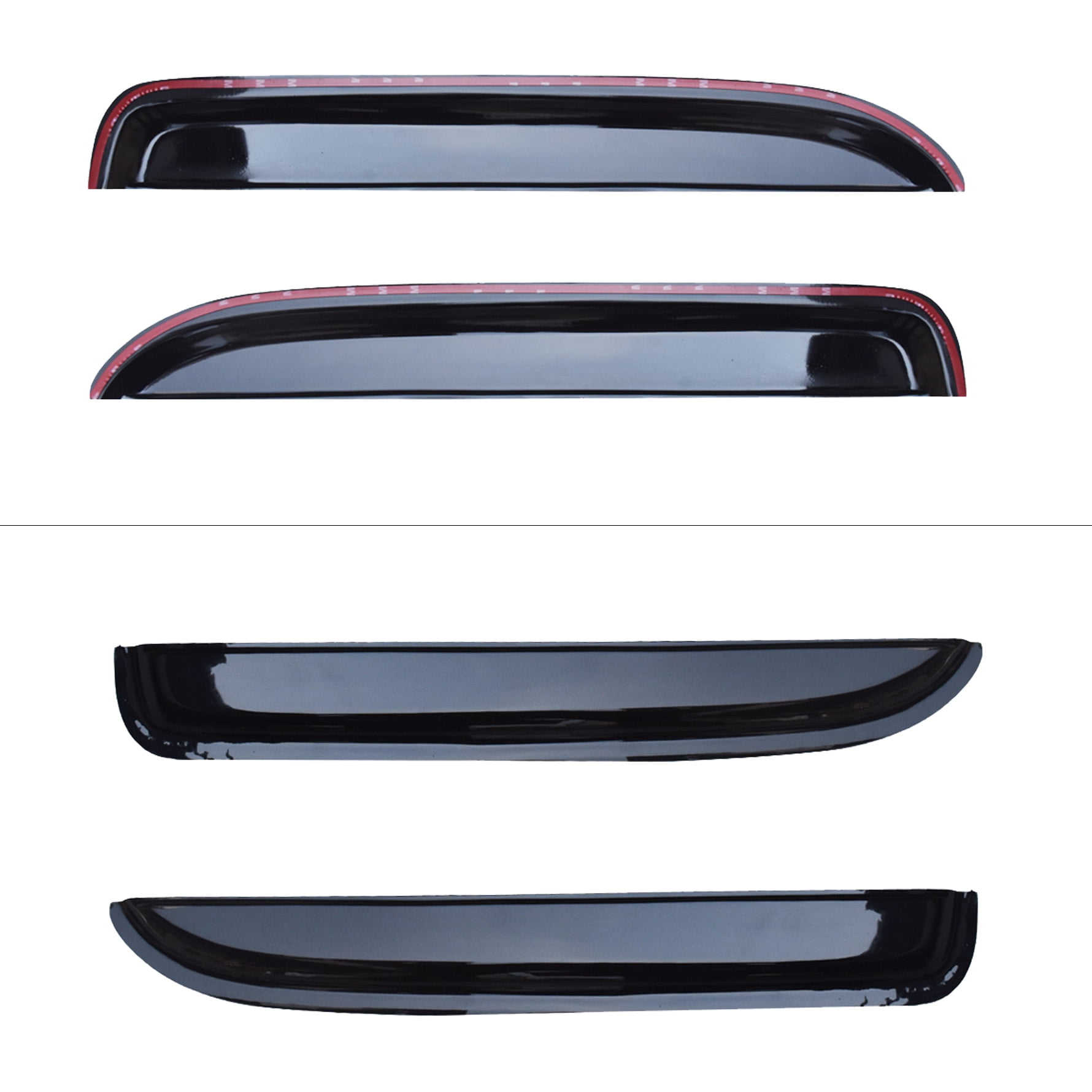 Genrics Side Window Deflectors Visor Vent Rain Guard Replacement for 2002-2009 Dodge Ram Quad Cab