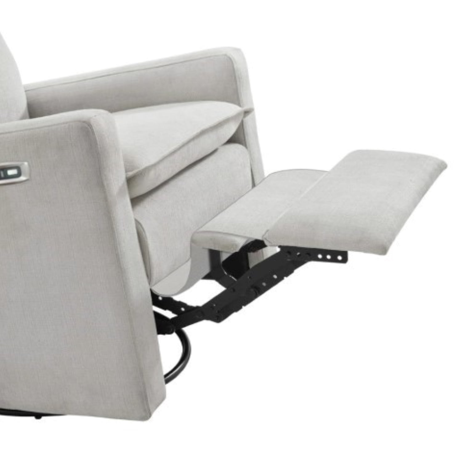 Oxford Baby Uptown Power Upholstered Glider Recliner Rocking Chair 270° Swivel for Nursery and Living Room – Sand​