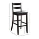 Linon Triena Bar Stool, Dark Brown - Walmart.com