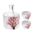 thumbnail image 3 of Juego de sake de cristal, juego de regalos, japonés transparente para frío/caliente/caliente, vasos de Sake fríos para inauguración de la casa, mesa 1 Jarra 2 Taza 1 Tanque, 3 of 9
