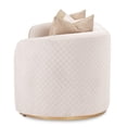 thumbnail image 6 of MICHAEL AMINI Ariana Upholstered Velvet Sofa in Beige and Gold, 6 of 17