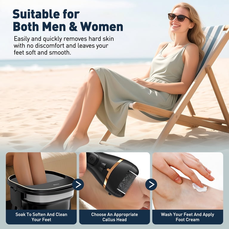 GPED Electric Foot Callus Remover, 3 Speed Waterproof photo 6