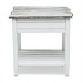 thumbnail image 4 of Sea Wind Florida Picket Fence Wood End Table with Drawer in White/Gray, 4 of 8