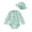 Green, variant on REDARER Baby Girl Long Sleeve Rash Guard Set, Eyelet Swimsuit Romper with Matching Sun Hat for Beach & Pool,3-6 Months