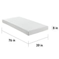 thumbnail image 4 of Twin Size Bed Mattress Cover Plastic White Waterproof Fitted Protector 39" X 76" X 8", 4 of 5