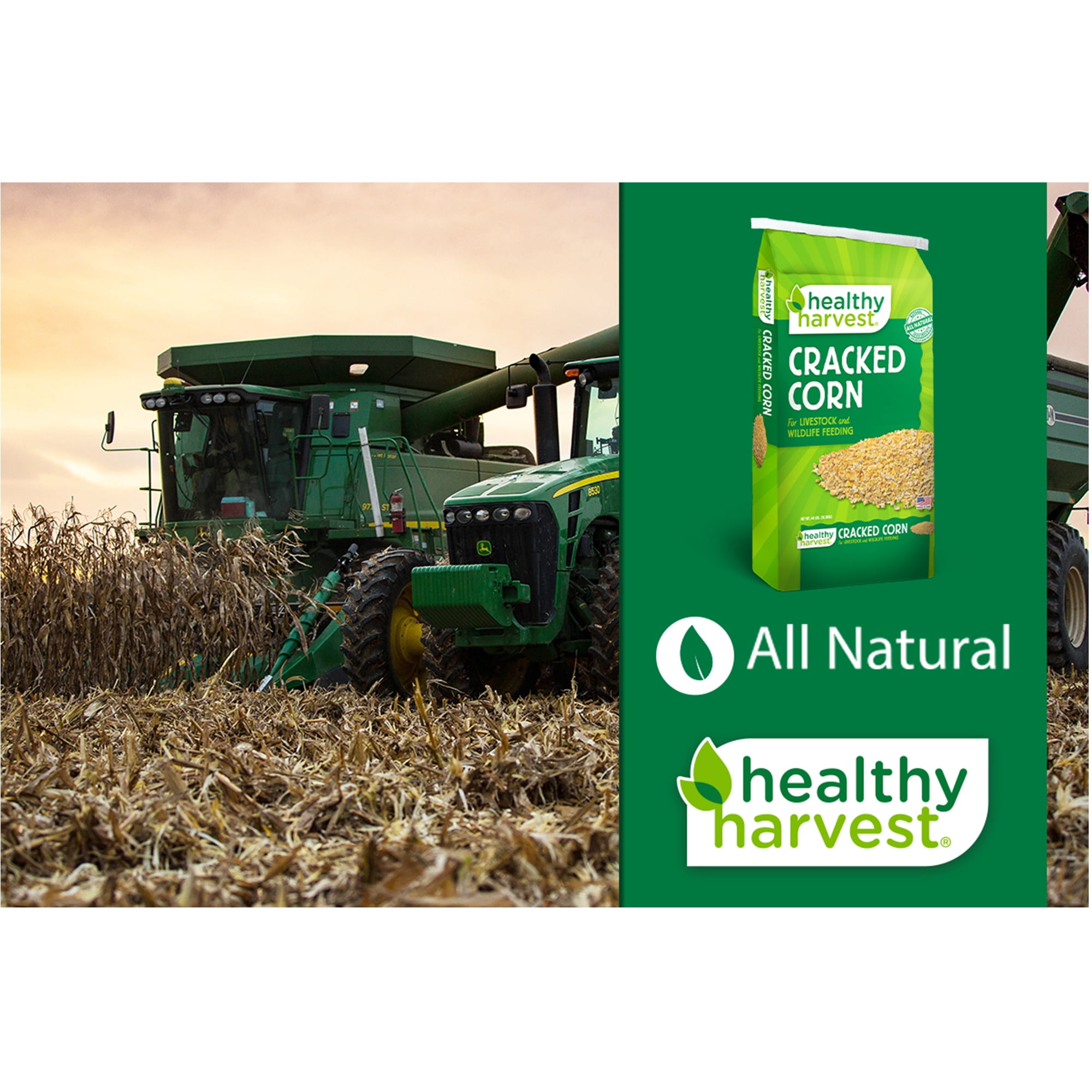 2 pack) Healthy Harvest 40 lb Bag Cracked Corn for Poultry