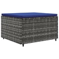 thumbnail image 2 of vidaXL 4 Piece Garden Lounge Set with Cushions Grey Poly Rattan, 2 of 5