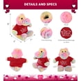 thumbnail image 2 of DolliBu I LOVE YOU Rainbow Sitting Alligator Plush- Cute Stuffed Animal with Red Shirt For  Special Occasions Like Valentine, Anniversary, Romantic Date, Boyfriend, or Girlfriend Gift - 9 inches, 2 of 6