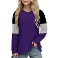 thumbnail image 4 of Hienoo Big Girls Casual T-Shirt Long Sleeve Round Neck T Shirt Kids Loose Soft Tshirt, 4 of 4