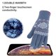thumbnail image 3 of Guantes de invierno para mujer y niña con pantalla táctil, suaves y cálidos, de punto, 3 of 5